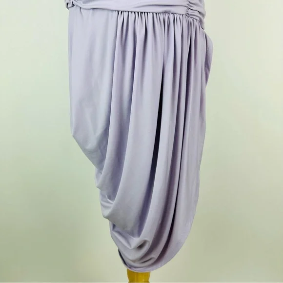 Gabrielle Union Iset Lavender Draped Front Dress Size 1X - Picture 8 of 11